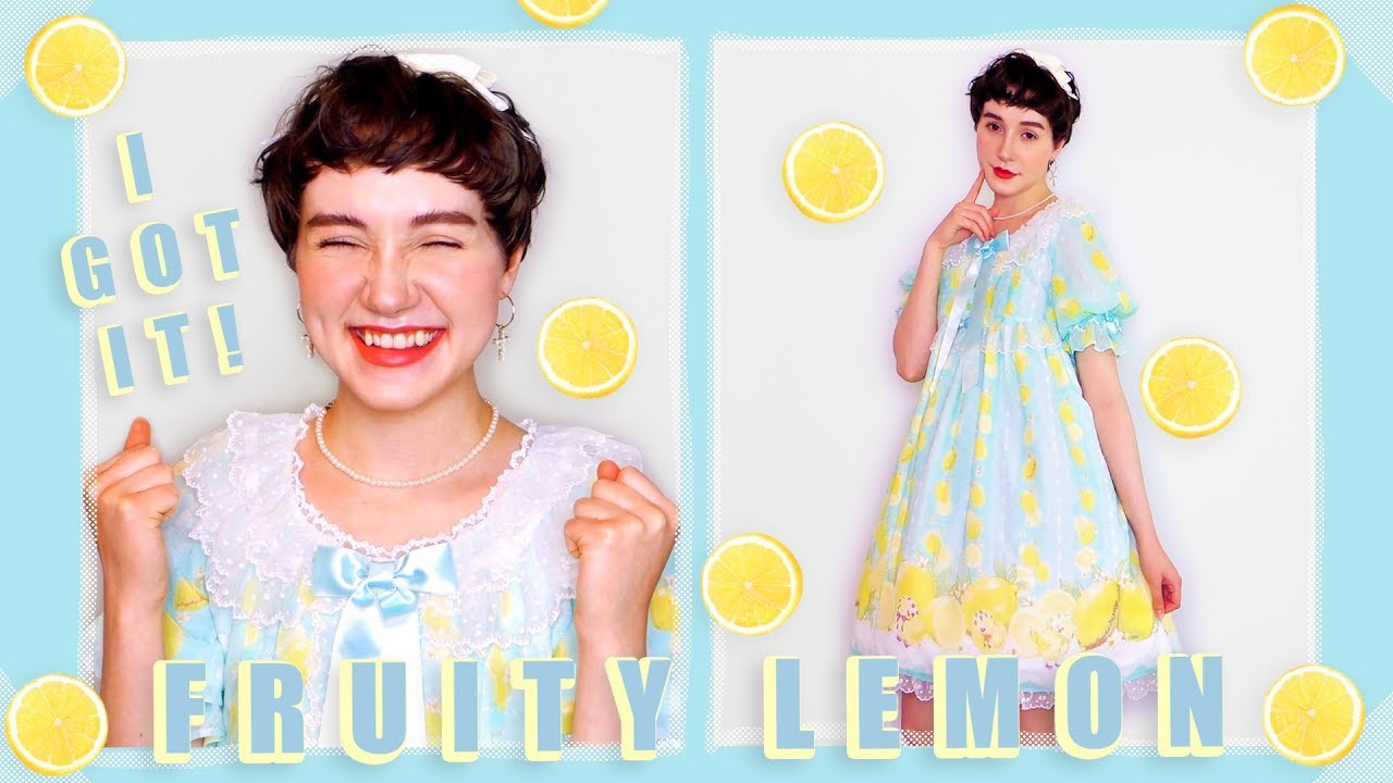 🍋 Angelic Pretty Fruity Lemon UNBOXING & TRY-ON 🍋 - YouTube