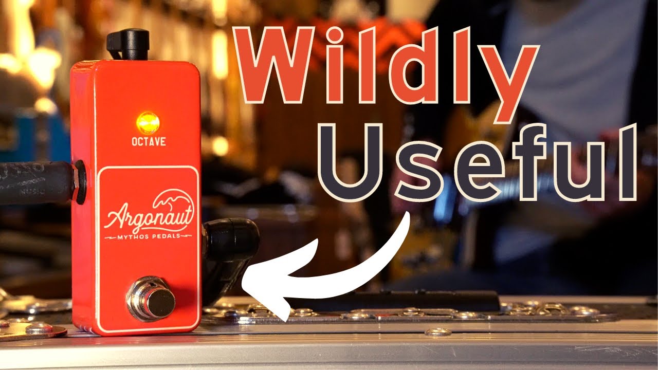 Mythos Argonaut Octave Effect Pedal, Red With Cream Ink, Russo