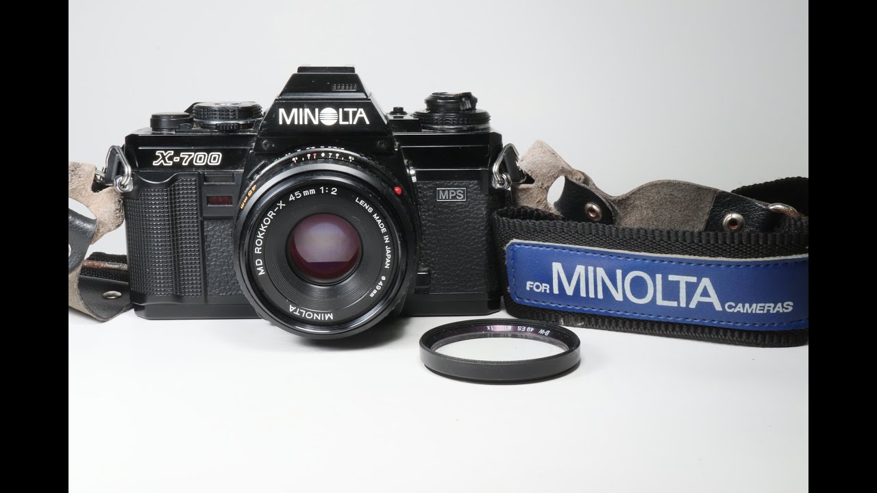 Minolta X-700 35mm SLR Camera with 45mm MD Rokkor-X F2 Lens - YouTube