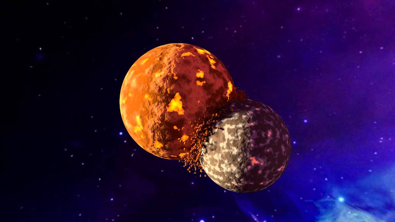 Planets colliding into each other Blender animation. - YouTube