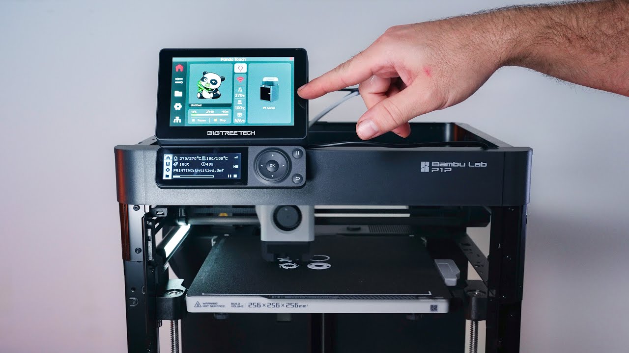Panda Touch - Screen Upgrade for Bambu Lab P1P/S - YouTube