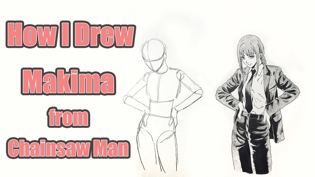 How I Drew Makima from Chainsaw Man | Step-by-Step Hand-Drawn