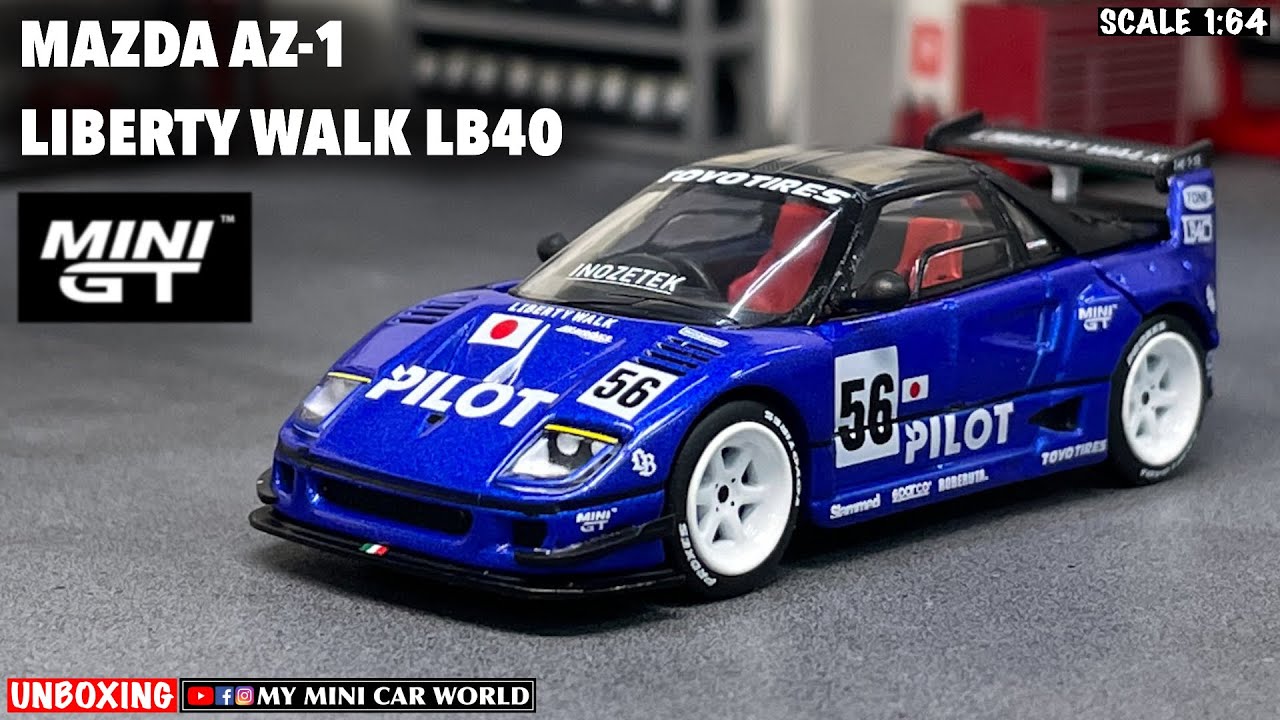 MY MINI CAR WORLD』UNBOXING MINI GT 1/64 MAZDA AZ-1 LIBERTY WALK