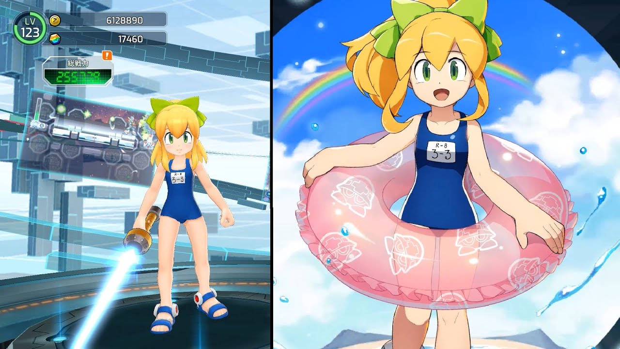 ロックマンX DiVE オフライン】【MOD】夏休のロール 観察02【MEGA MAN