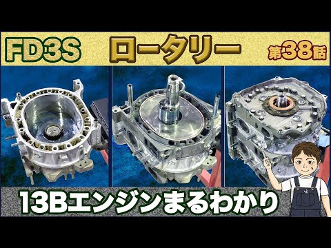 RX-7】初めての13Bロータリー組立！やればできる アニメーション解説付