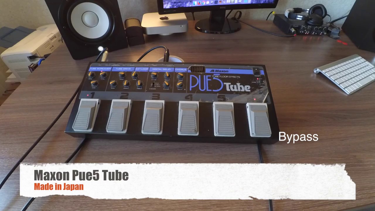 Maxon Pue5 Tube (multi-effect pedal, tube overdrive) - YouTube