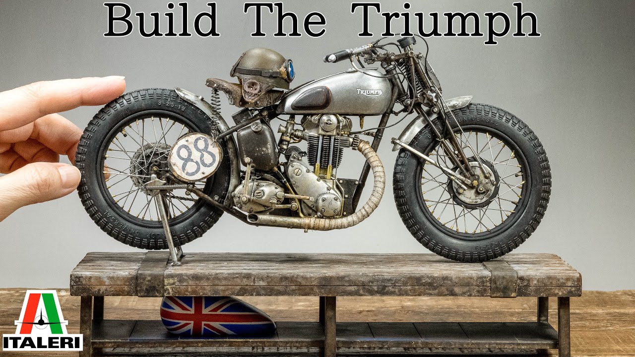 Build The Italeri 1/9 Triumph Bobber Bratstyle - YouTube