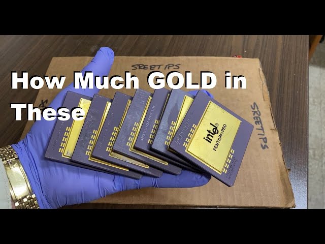 Computer Scrap Pentium Pro CPU Gold Recovery - YouTube