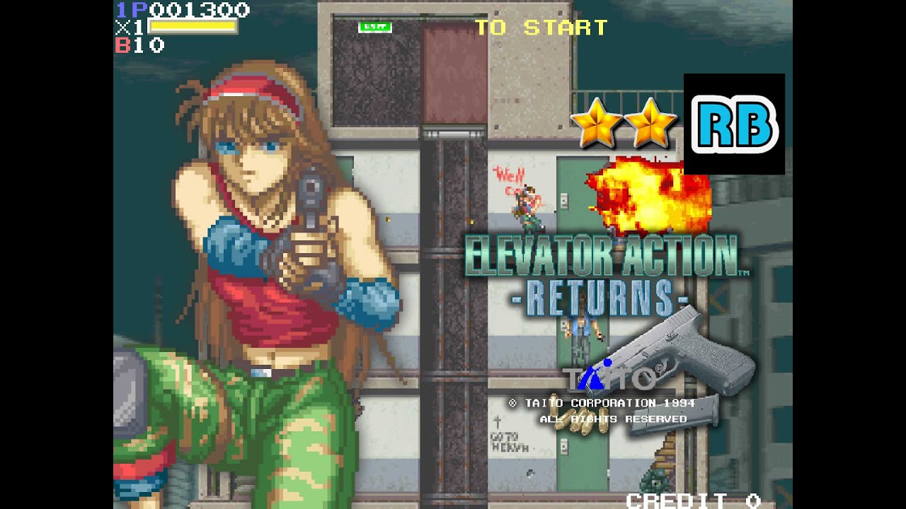 1995 [60fps] Elevator Action Returns NoDamage ALL - YouTube