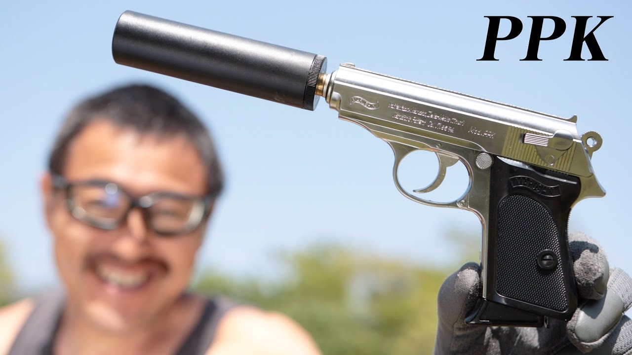 ワルサー PPK シルバー サイレンサー ガスガン マルシン シークレット