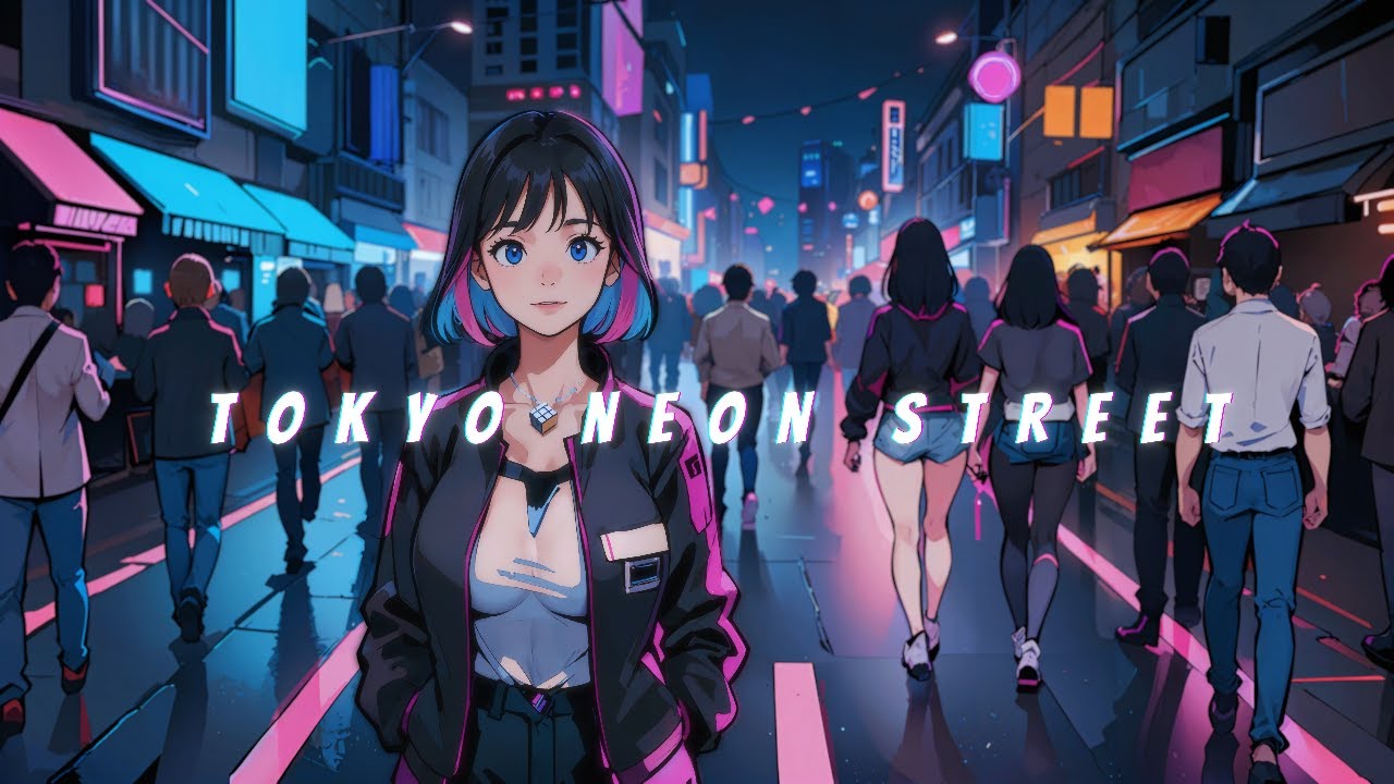 Tokyo neon street - 80's Synthwave music - Synthpop chillwave