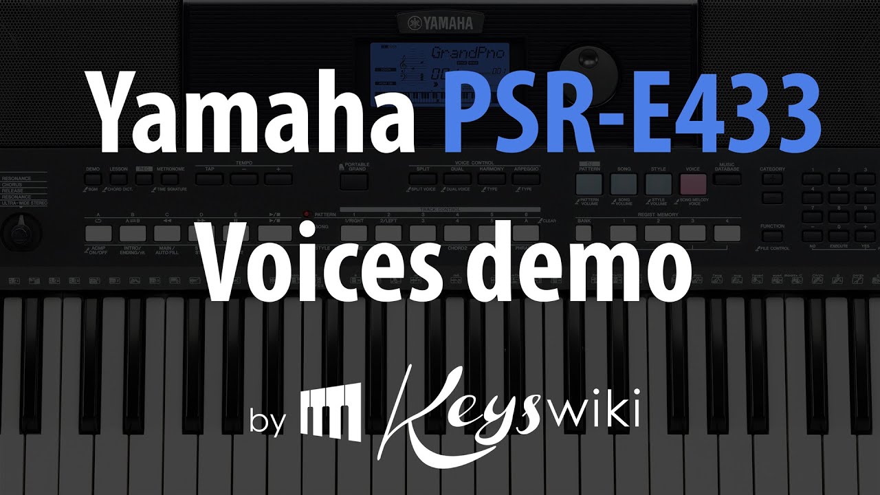 Yamaha PSR E 433. Voices demo - YouTube