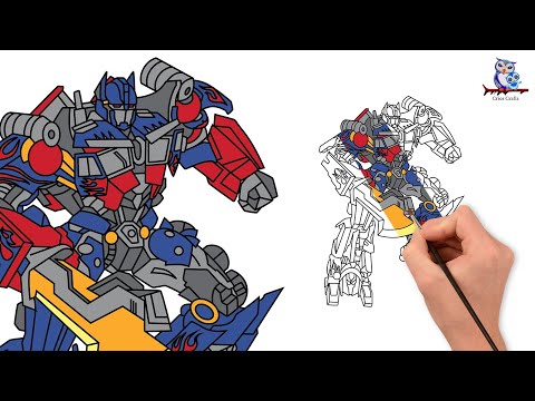 How to Draw Transformers One Optimus Prime - Step by Step - YouTube