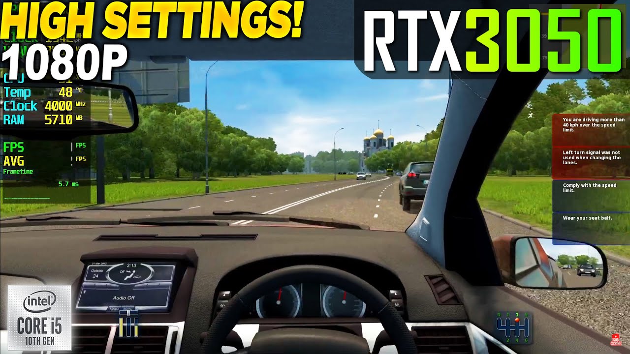 City Car Driving RTX 3050 - 1080p High, - YouTube