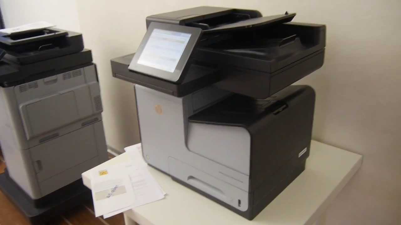 HP Officejet Enterprise Color MFP X585 Hands On - YouTube