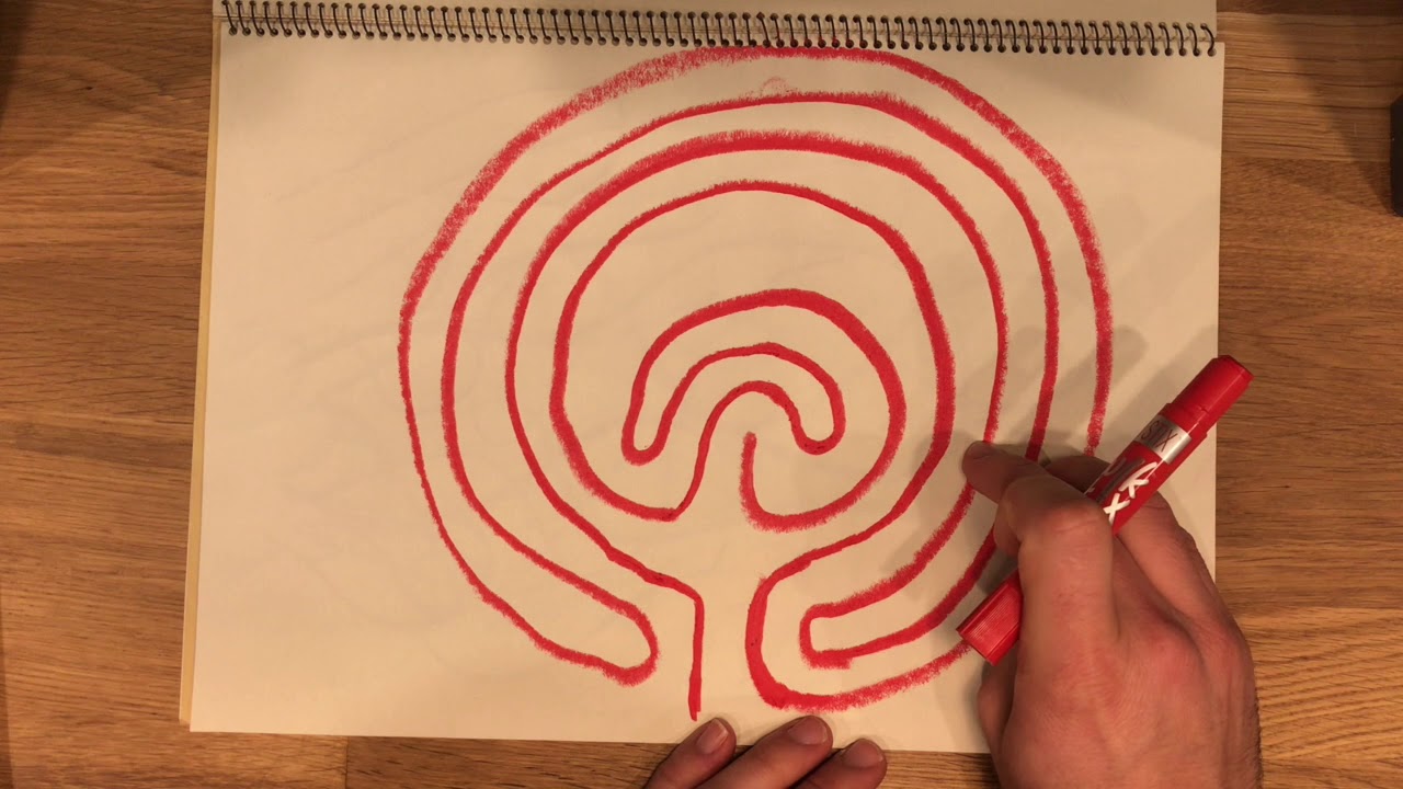 How to Draw a Classical Labyrinth Path - YouTube