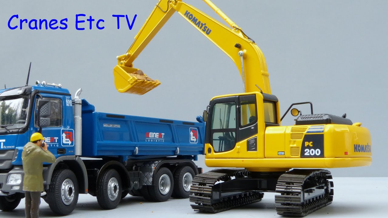 NZG Komatsu PC200-8 Excavator by Cranes Etc TV - YouTube