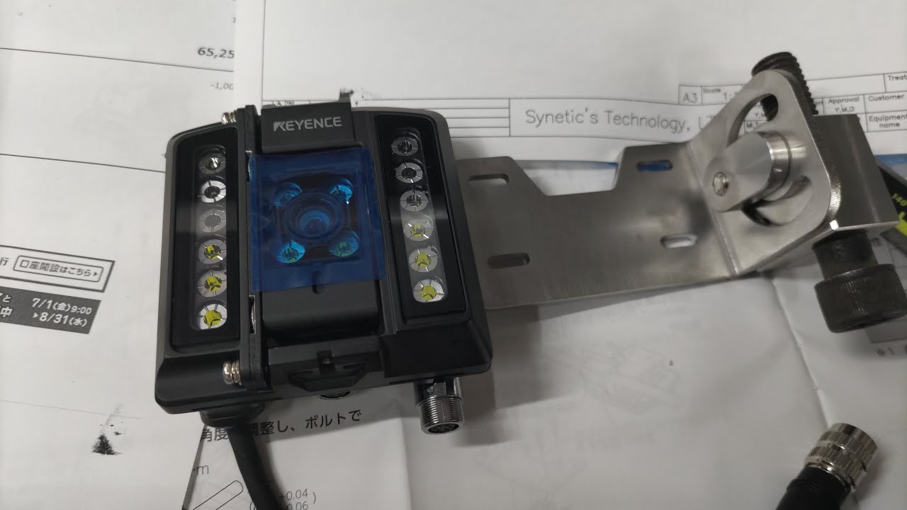 キーエンスIV3画像センサ+AI照明ユニットLG6CをOP88639による取付け