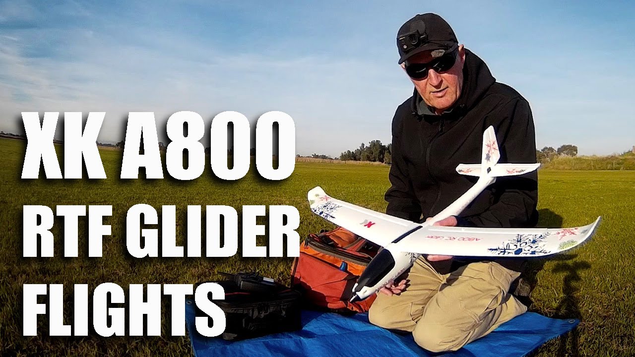 XK A800 RTF Glider flight - YouTube