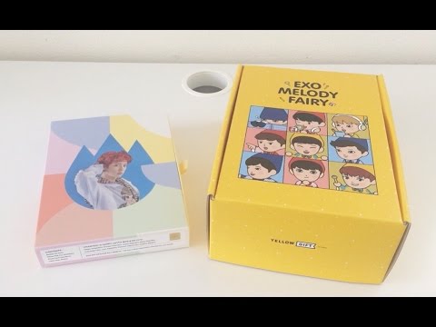 UNBOXING] EXO Chanyeol Happy Lotto Box + Melody Fairy Yellow Gift