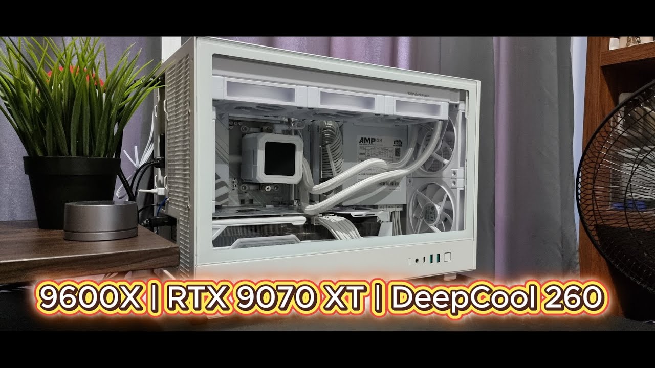 Ryzen 9600X + RX 9070 XT | White PC Build with Deepcool CH260 +