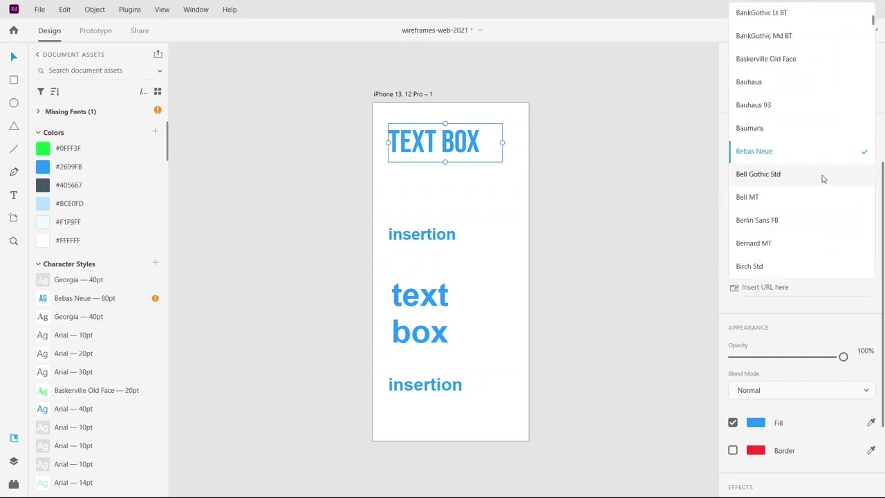 Adobe XD VideoCourse - 09 - Vector Shapes, Texts, Character Styles
