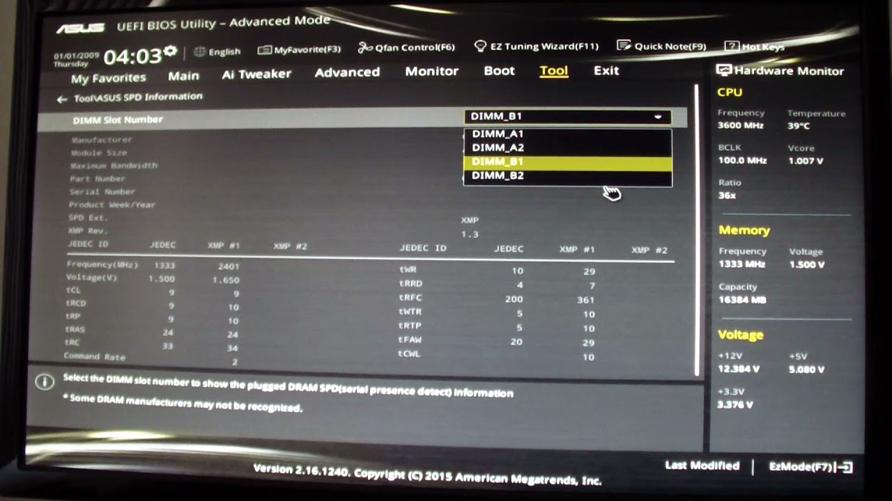 Asus H97M Plus Memory Information - YouTube
