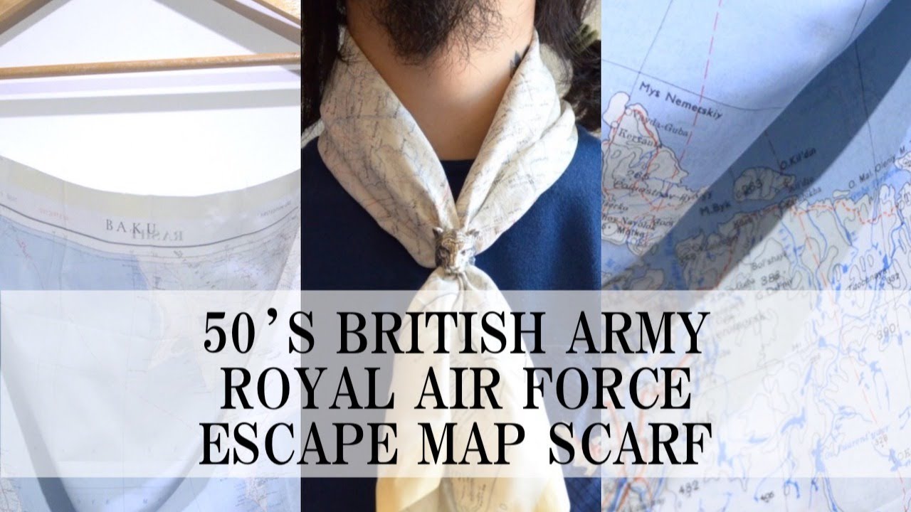 イギリス空軍 エスケープマップスカーフ 50's Vintage British Item