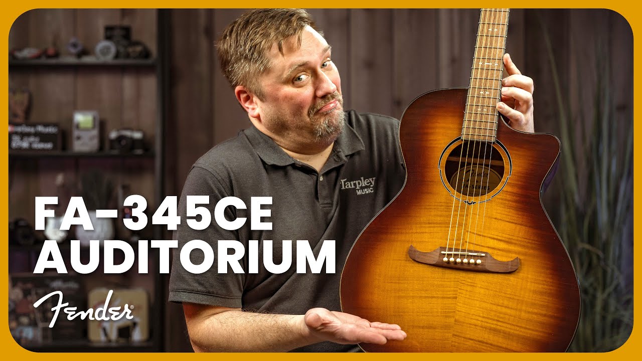Checking out the Fender FA-345CE Auditorium Acoustic-Electric