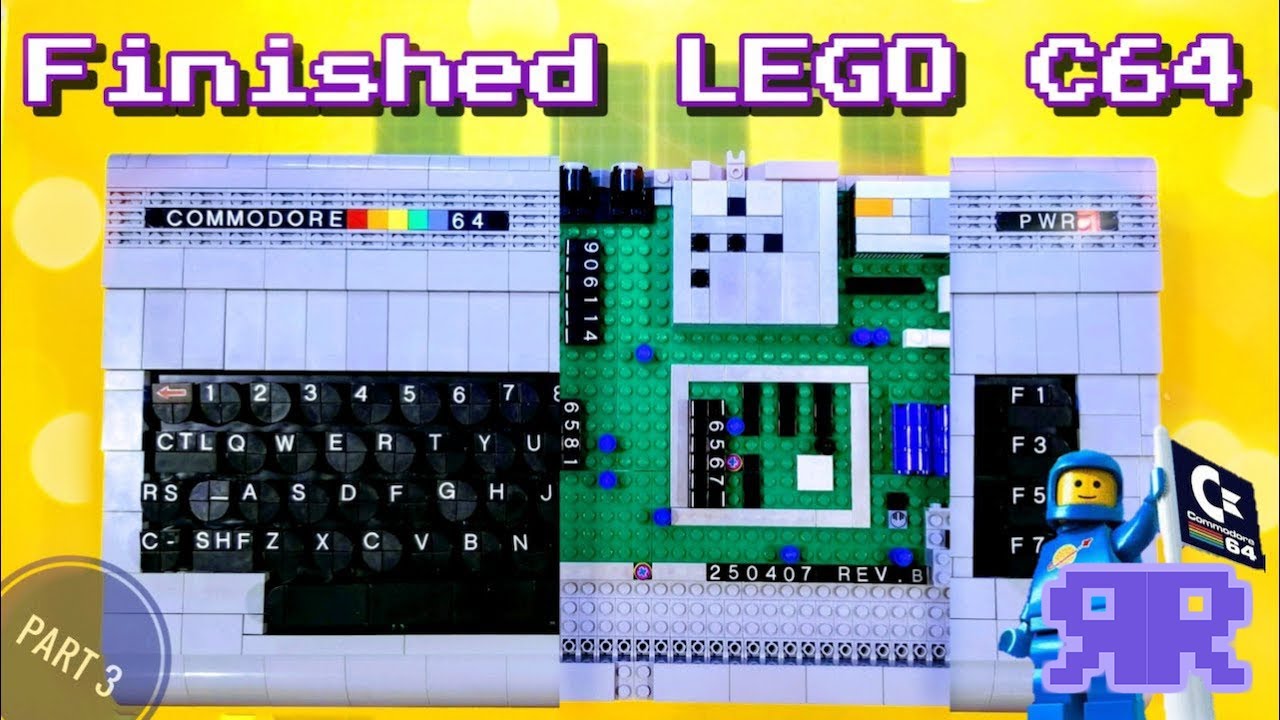 3/3: #LEGO C64 With Sprung LEGO Keyboard & PCB – #TheBrixtyFour