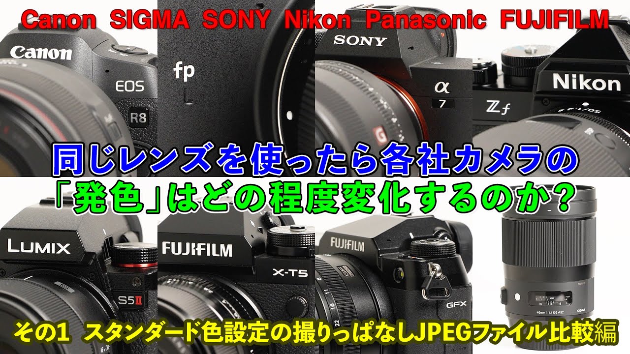Canon, SIGMA, SONY, Nikon, Panasonic, FUJIFILM | 同じレンズで各社