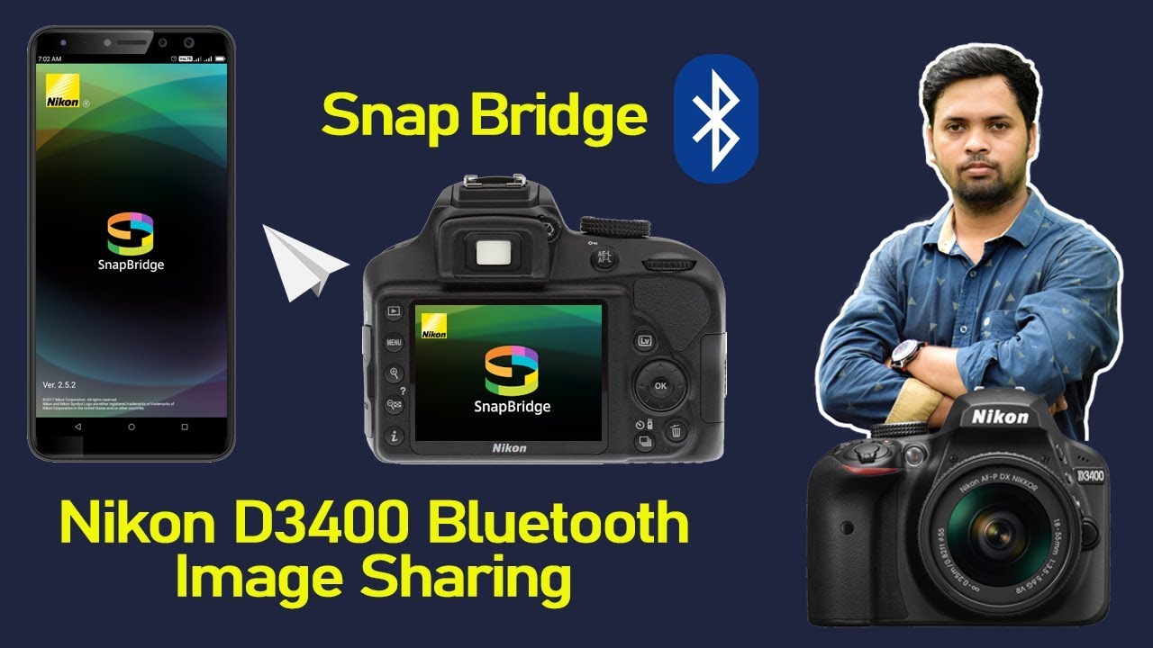 How to connect Nikon D3400 with Android phone - YouTube