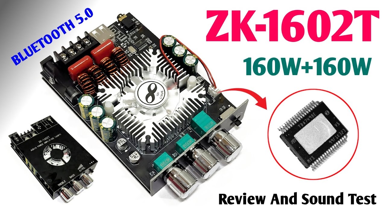 ZK-1602T 160W+160W HiFi Digital Amplifier | TDA7498 IC Inbuilt