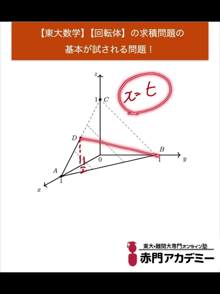 Tokyo University Mathematics] [Solid State] A problem that tests