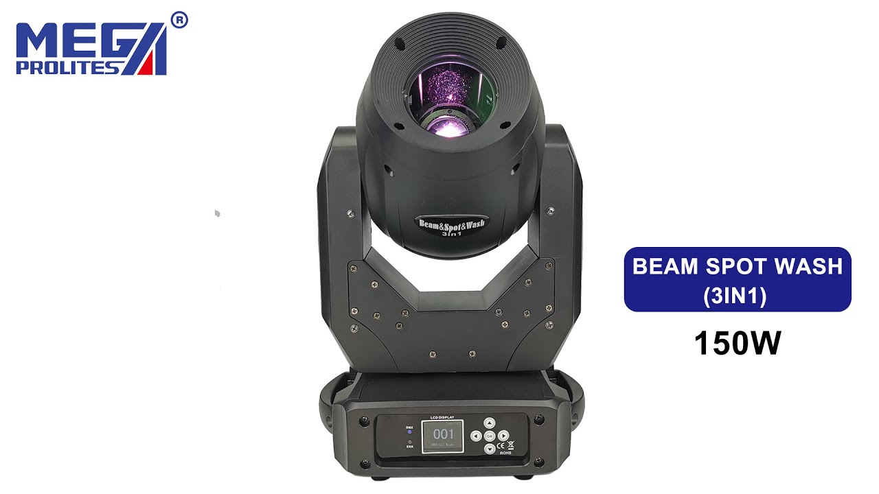 150W Beam Spot Wash 3in1 LED Moving Head DJ Stage Light