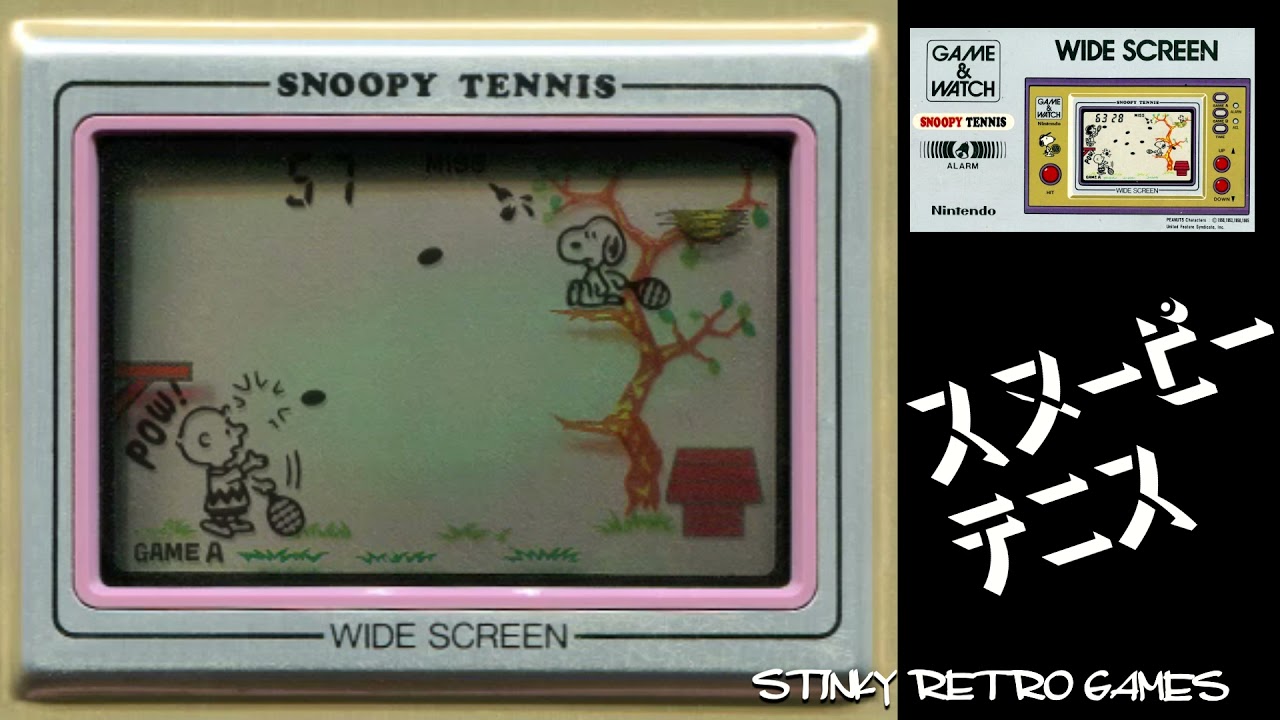 ゲームウォッチ「スヌーピーテニス」に挑戦 - YouTube