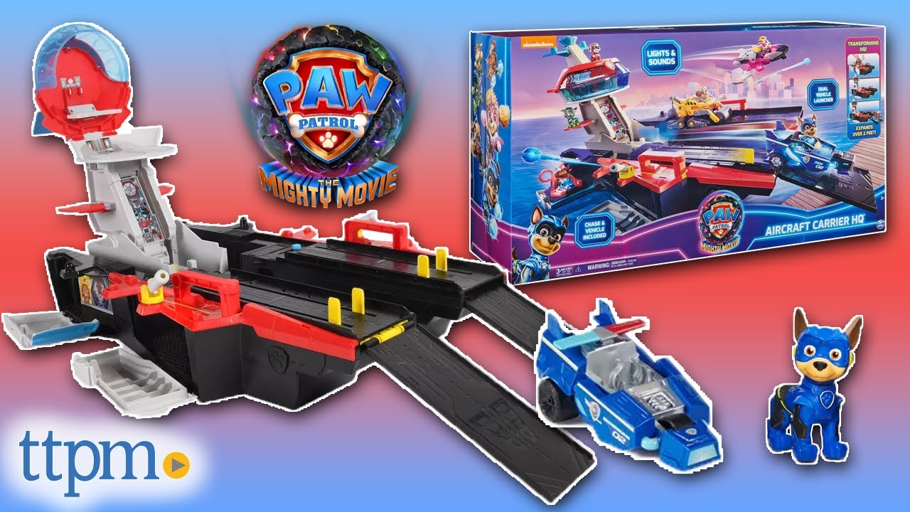 PAW Patrol: The Mighty Movie Aircraft Carrier HQ - YouTube