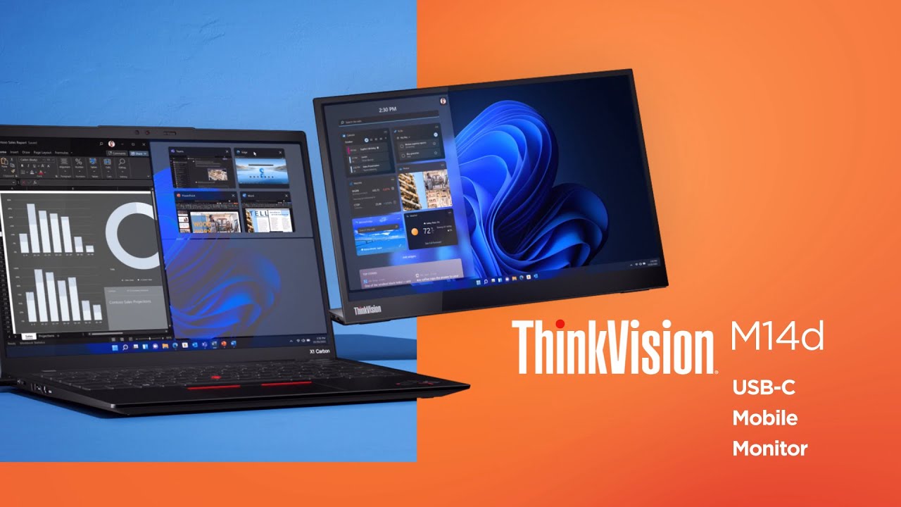ThinkVision M14 Portable Monitor | 61DDUAR6US | Lenovo US