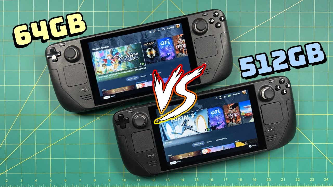 Steam Decks Compared! 64GB vs 512GB - YouTube