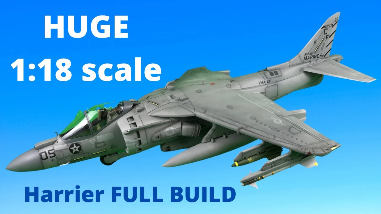 MODEL BUILD HUGE HOBBYBOSS AV-8B HARRIER II IN 1:18 SCALE | Length