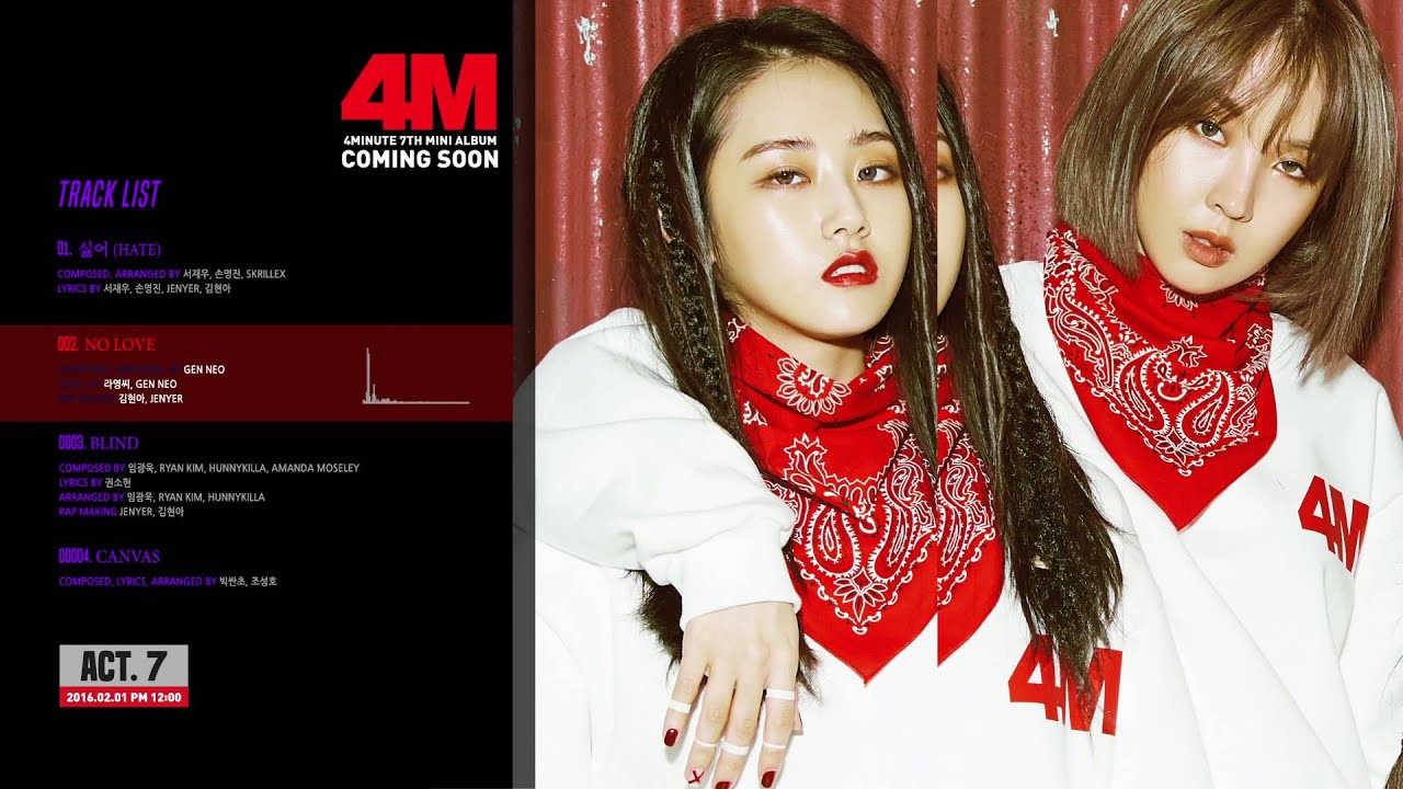 4MINUTE(포미닛) - 7th Mini Album 'Act. 7' (Audio Teaser) - YouTube