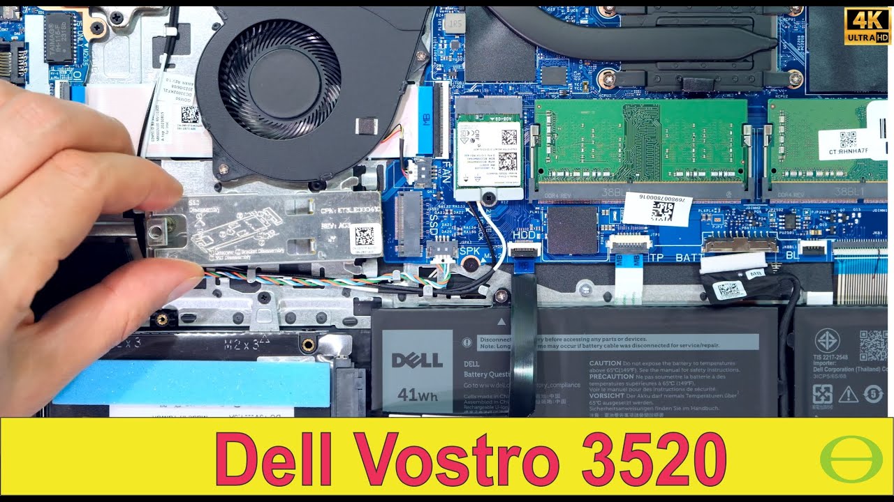 How to add an nVME SSD to the Dell Vostro 3520 laptop - YouTube
