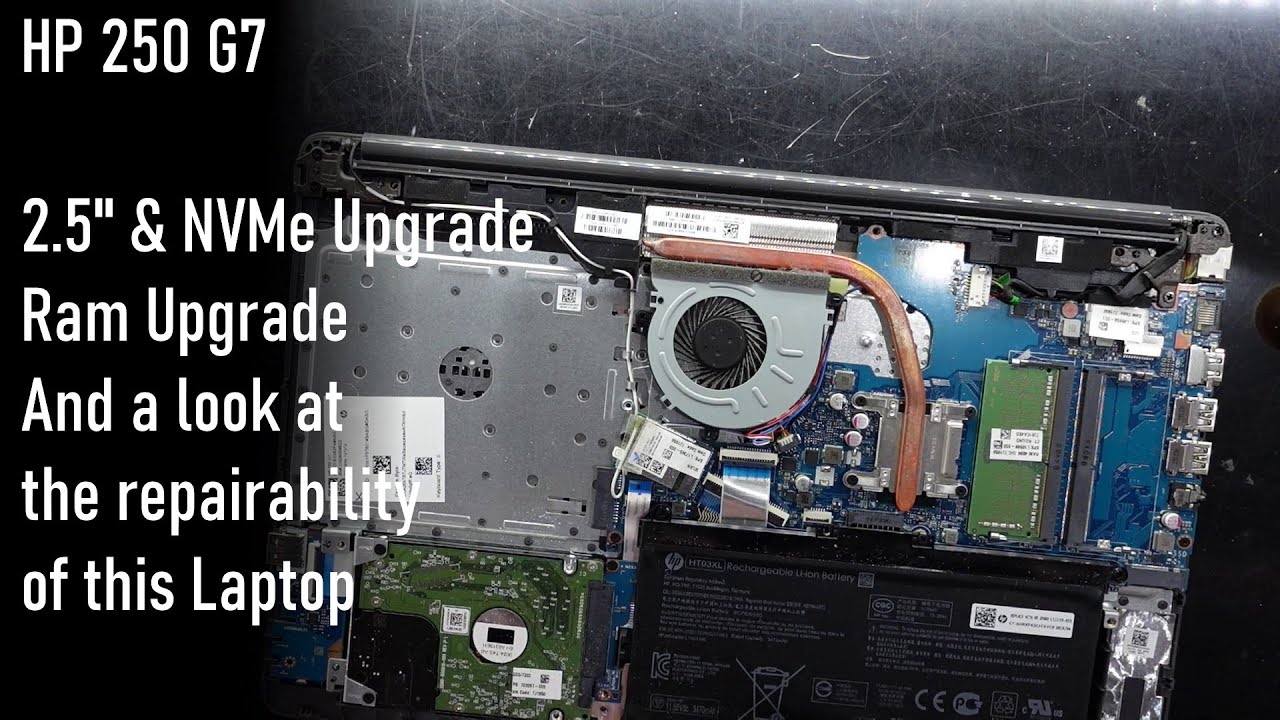 HP 250 G7 SSD and Ram Upgrade - YouTube