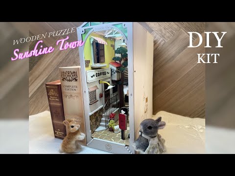 Sunshine Town❤ 3D Wood Puzzle] Miniature Dollhouse Handmade Kit