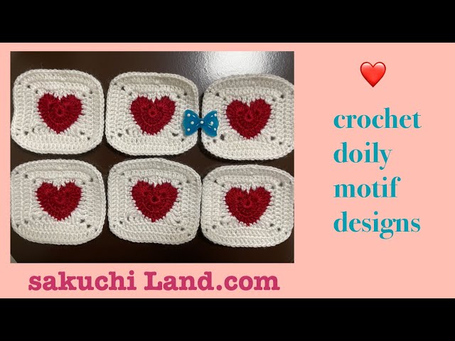 かぎ針編み ❤️かわいいハートモチーフ - YouTube