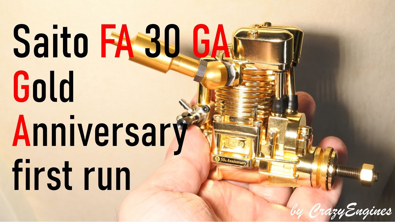 Saito FA 30GA GOLD Anniversary edition first run - YouTube