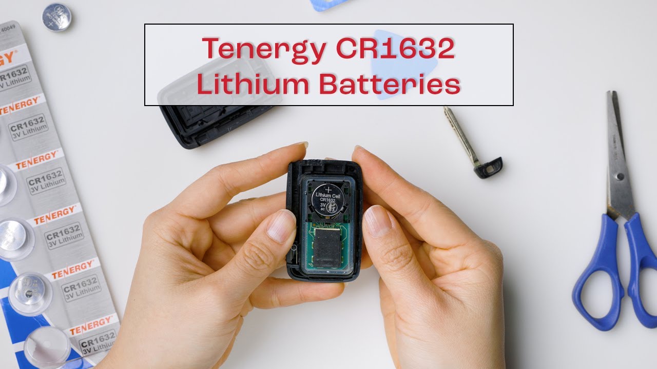 Tenergy CR1632 3V Lithium Button Cells, 20pcs (4 x Cards