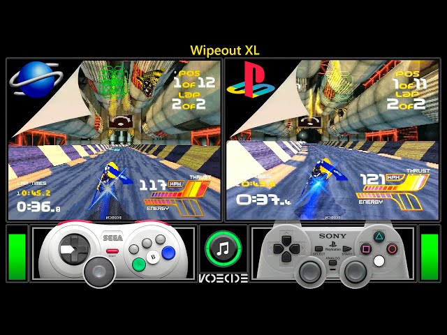 Wipeout XL (Sega Saturn vs PlayStation) Real Hardware Comparison