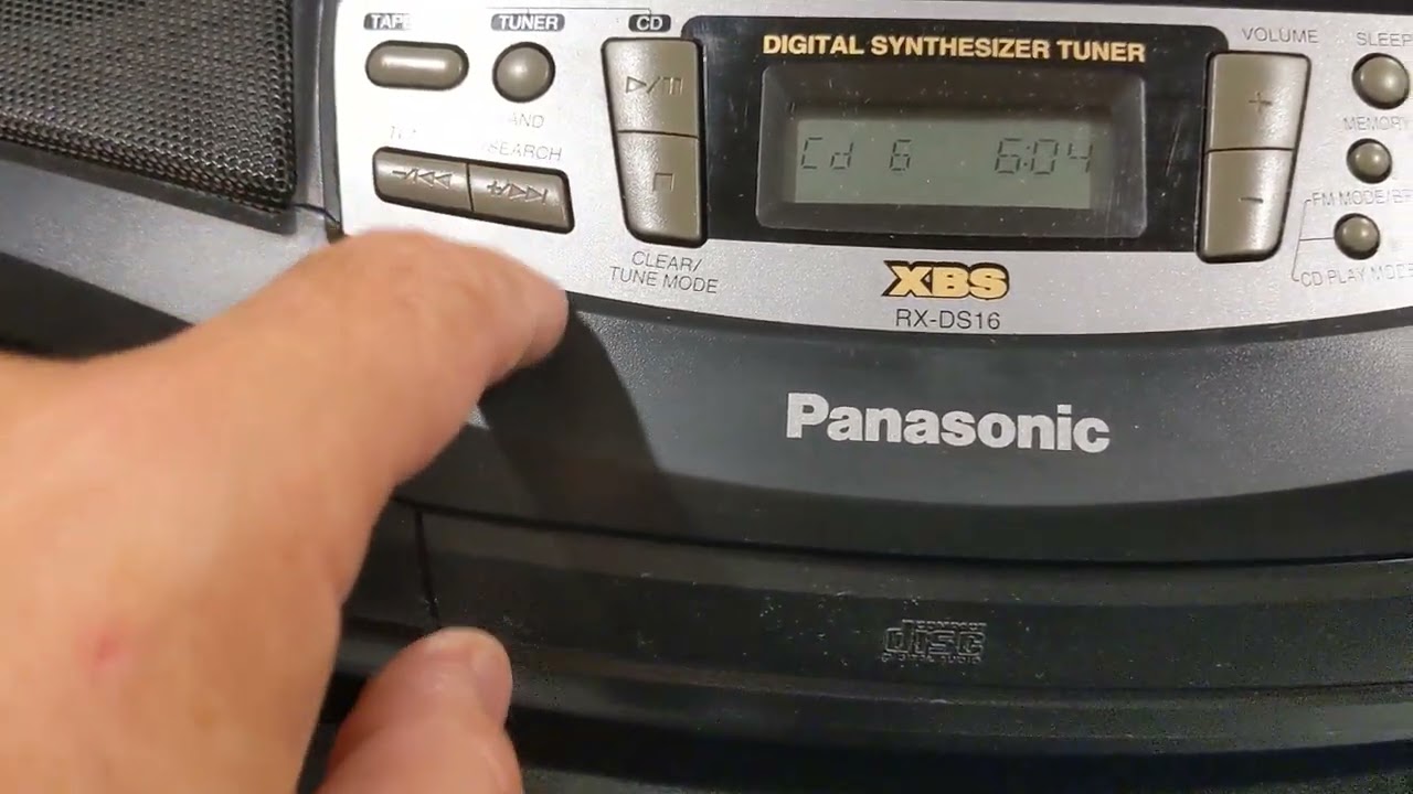 Panasonic RX-DS16 XBS AM/FM Cassette CD Player Radio Portable