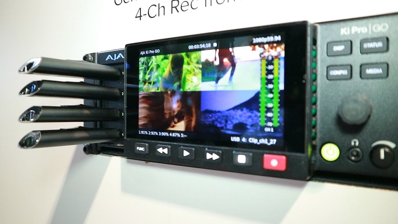 AJA Ki Pro Go - 4-channel Video Recorder - NAB 2019 - YouTube